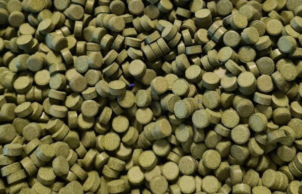 Futtertabletten Ø 9mm 10% Spirulina Bodengrün