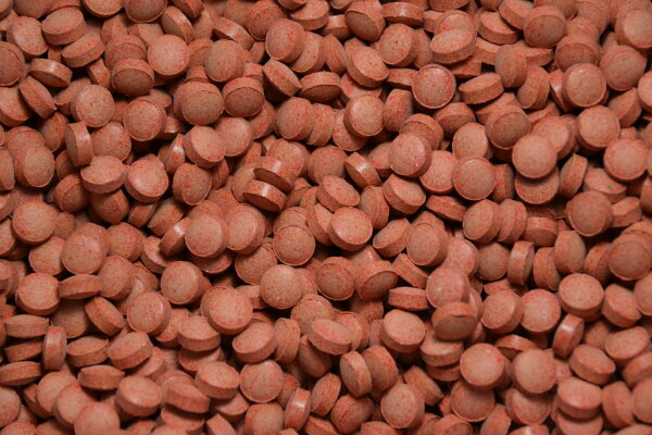 Futtertabletten Ø  10mm Linse Rot Astaxantin