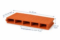 Welshöhle Ton 5-fach für L-Welse 14 cm